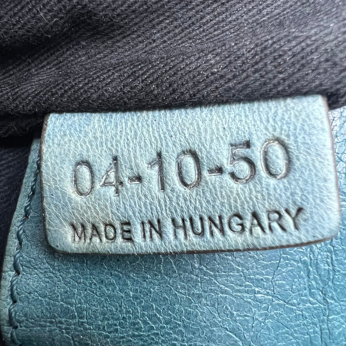 Leather Top Handle Bag Turquoise