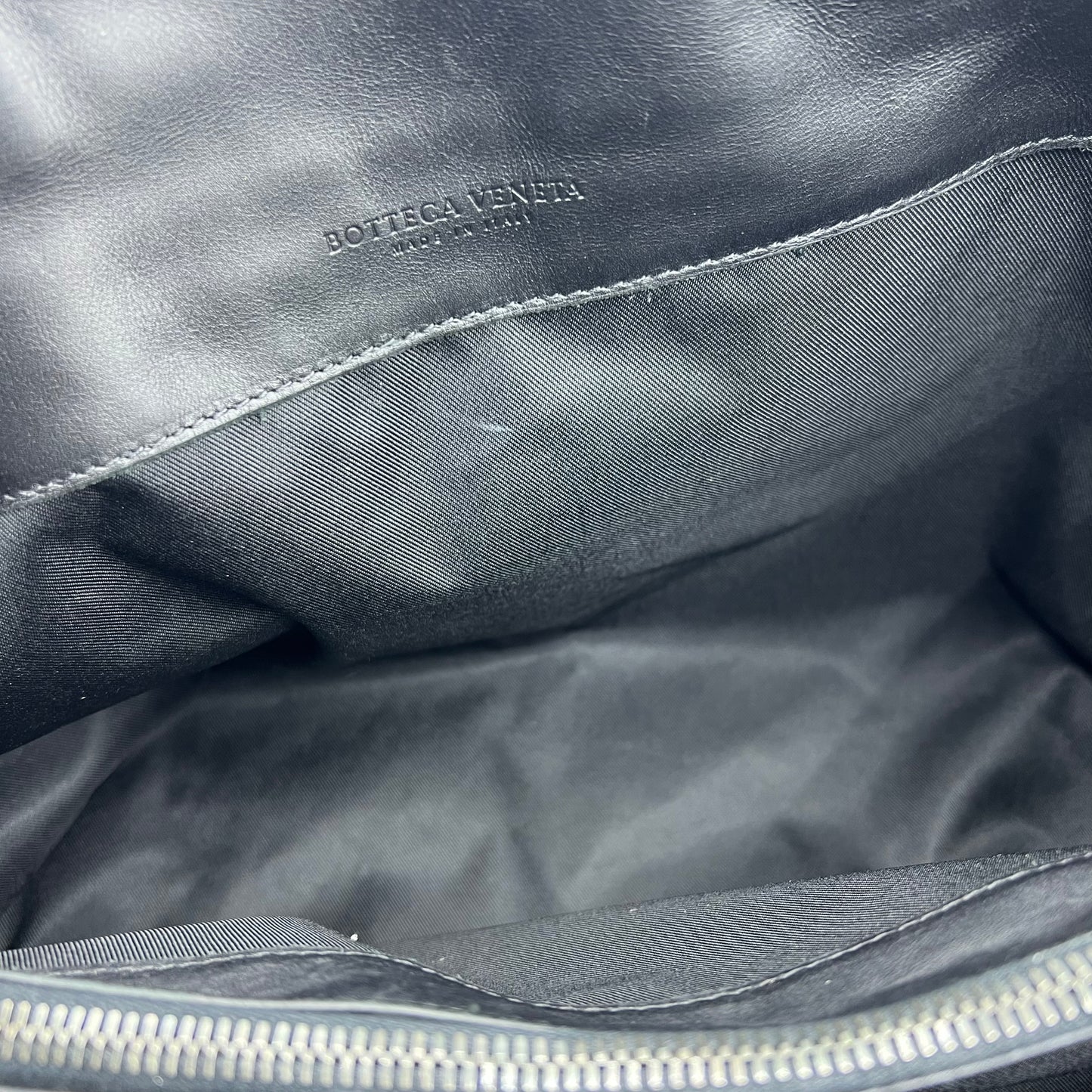 Nappa Intrecciato-Trimmed Tote Black