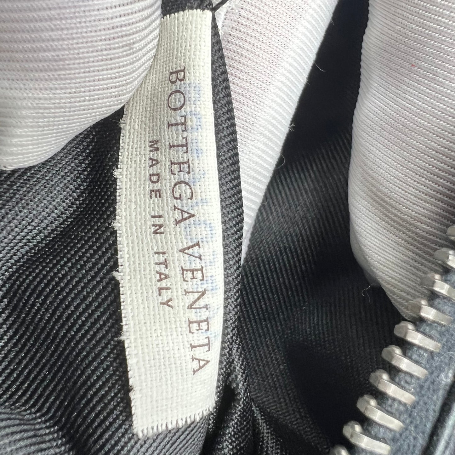 Nappa Intrecciato-Trimmed Tote Black