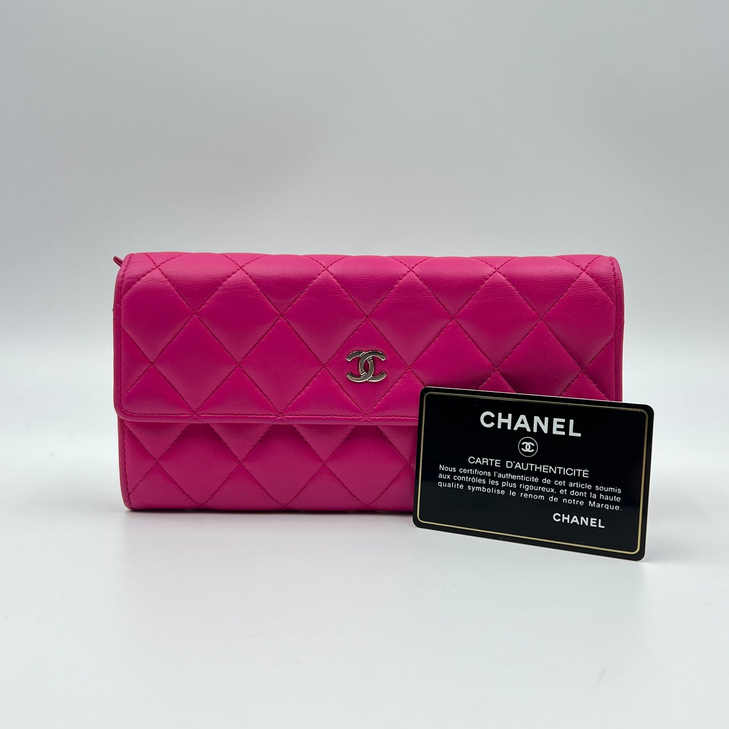 Lambskin CC Logo Continental Wallet