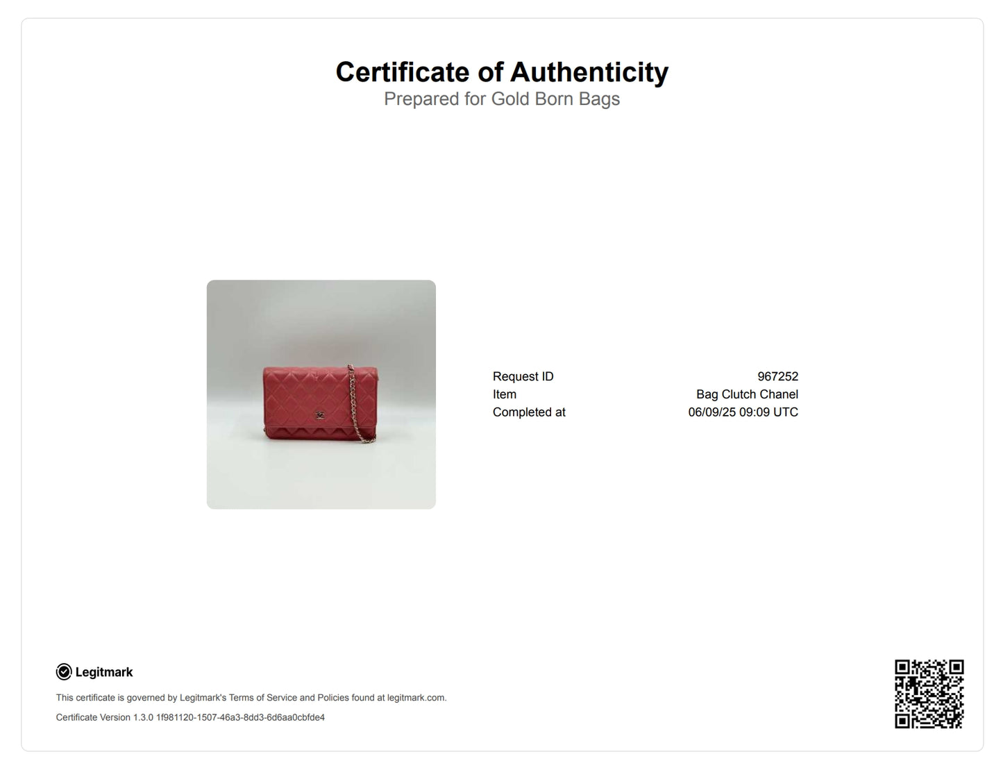 Lambskin Wallet on Chain WOC Dusty Pink