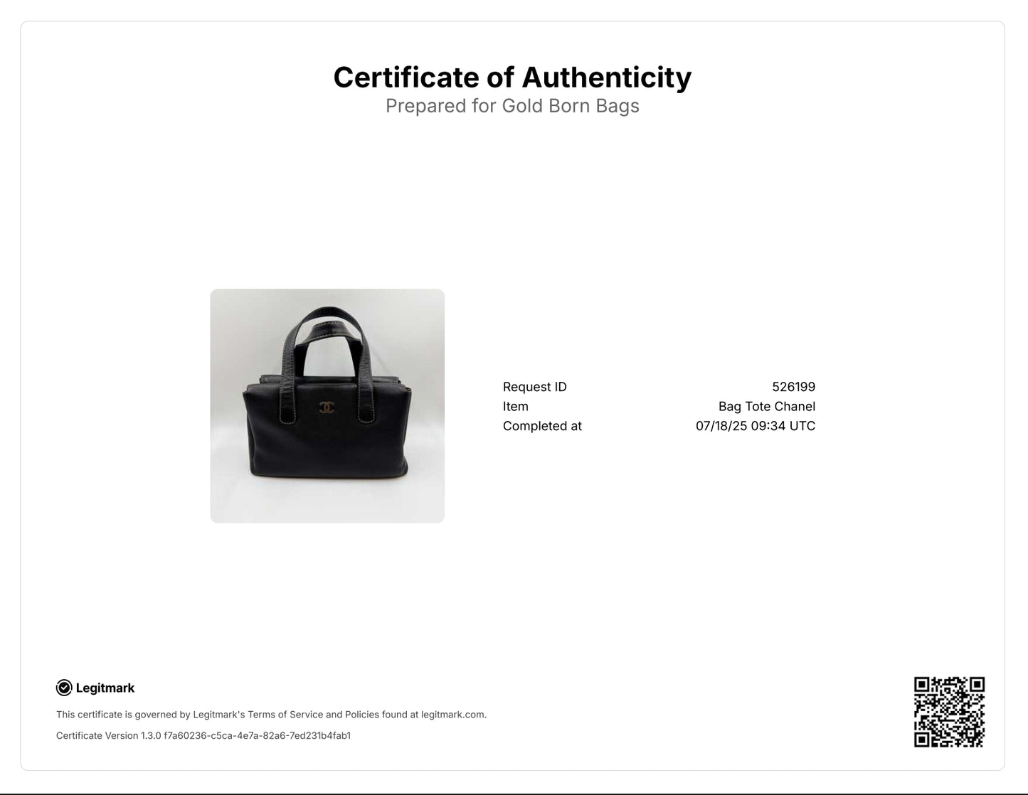 Black Tote Bag COCO Mark Wild Stitch Grained Calfskin