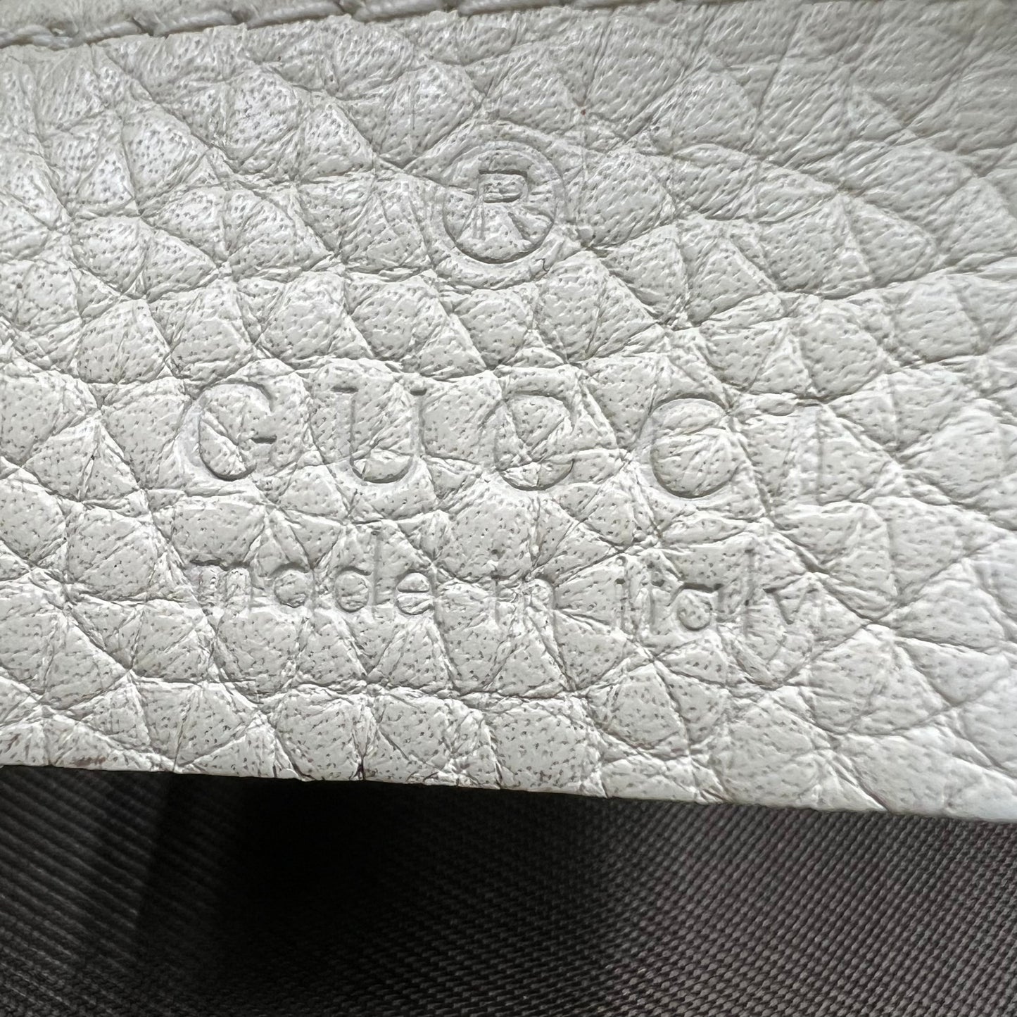 Leather Blind For Love clutch bag