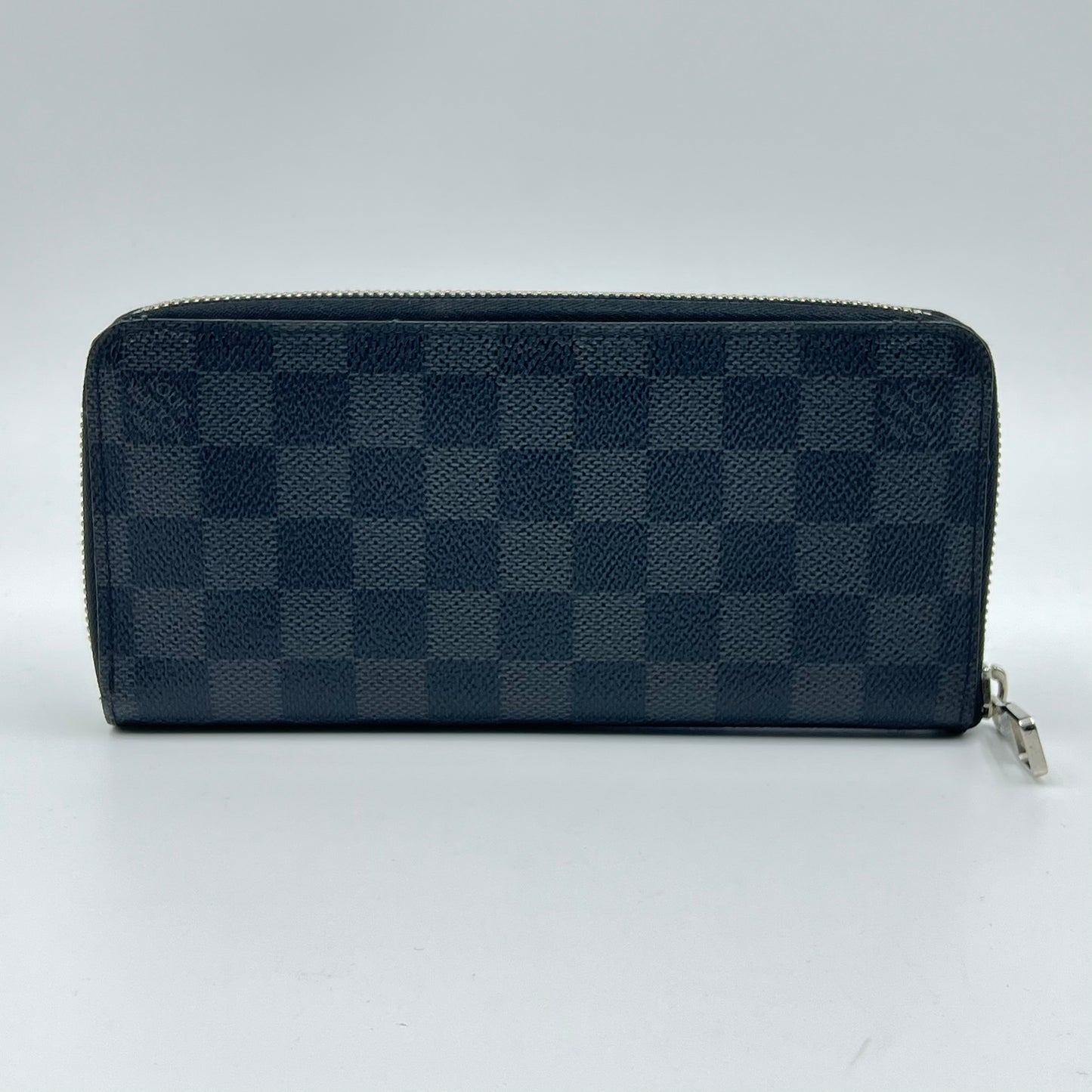 Round Zipper Long Wallet Damier Graphite Cobalt Zippy Wallet