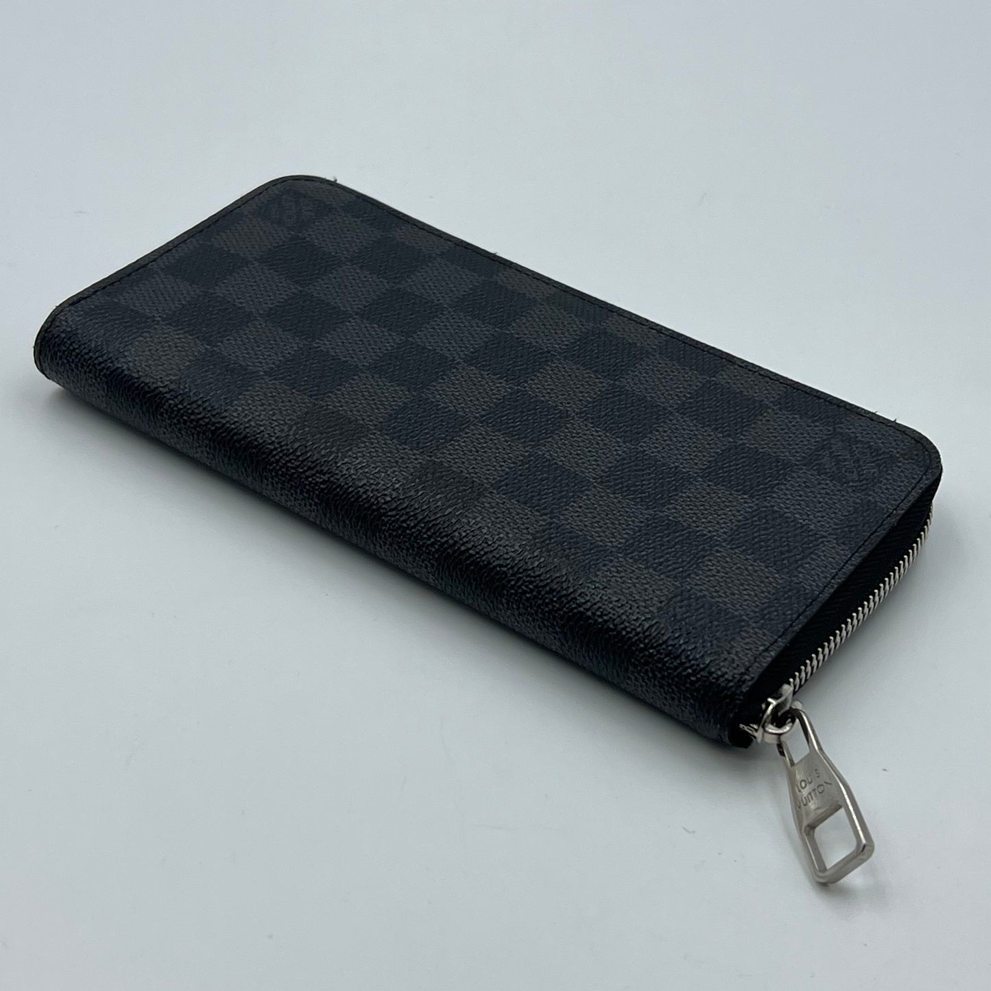 Round Zipper Long Wallet Damier Graphite Cobalt Zippy Wallet