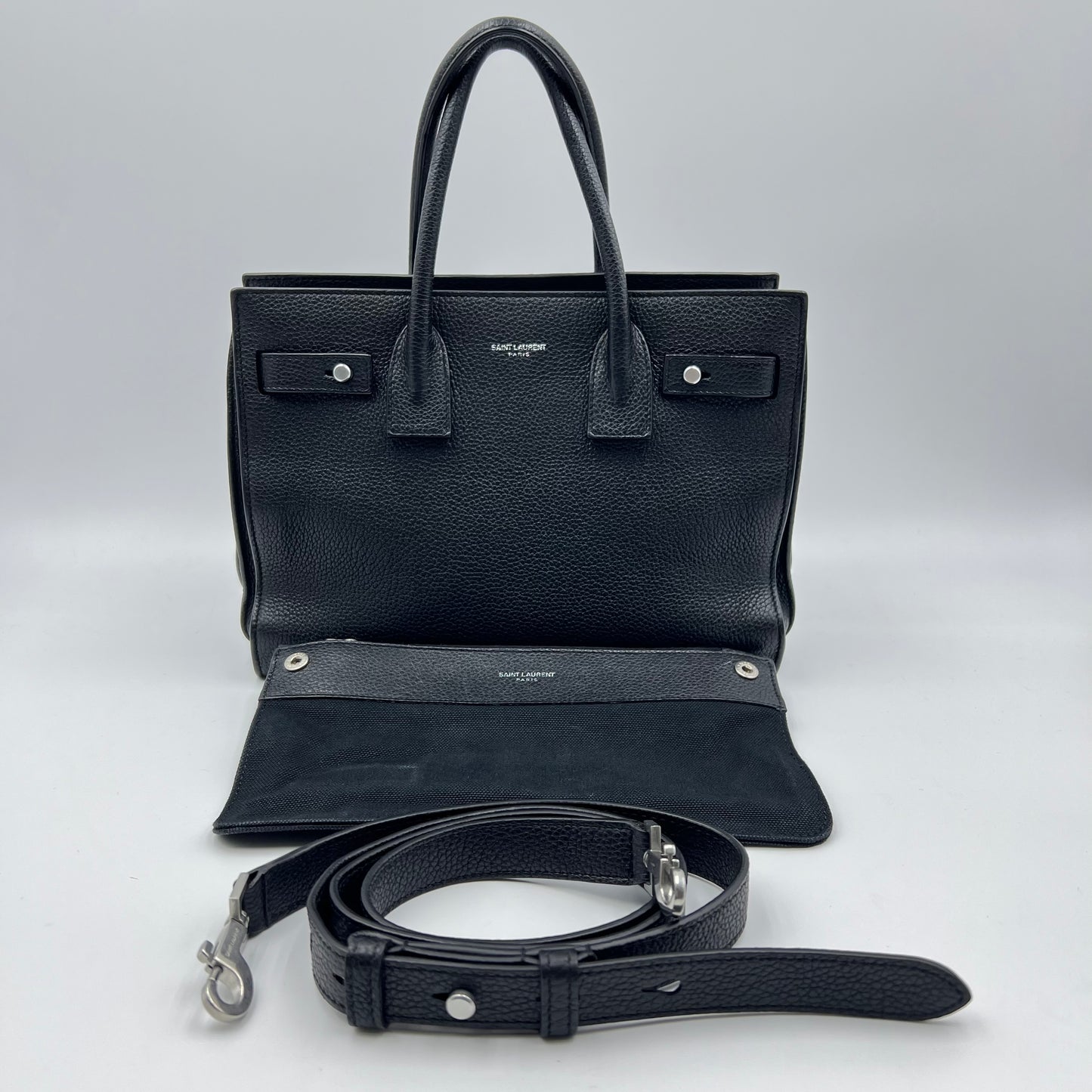 Leather Sac De Jour Baby Black