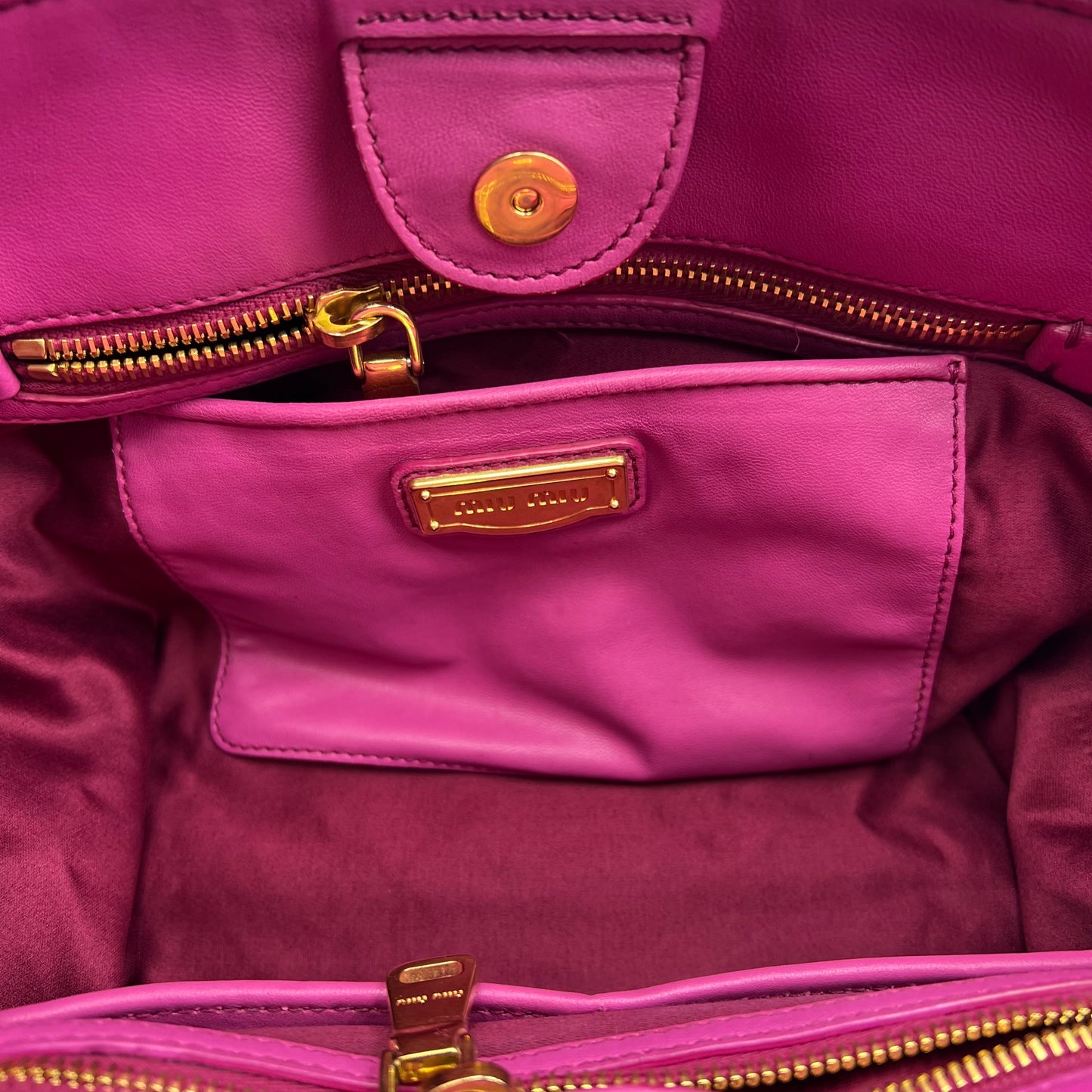 Matelasse 2WAY hand shoulder bag pink