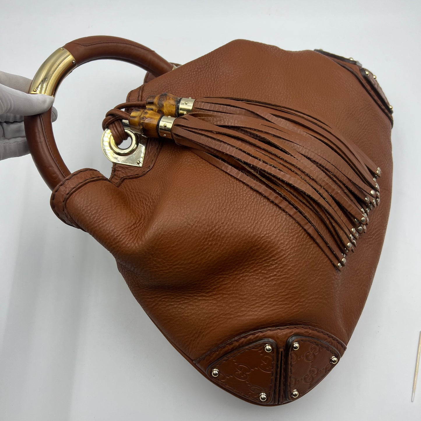 Gucci Brown Guccissima Indy Large Shoulder Bag