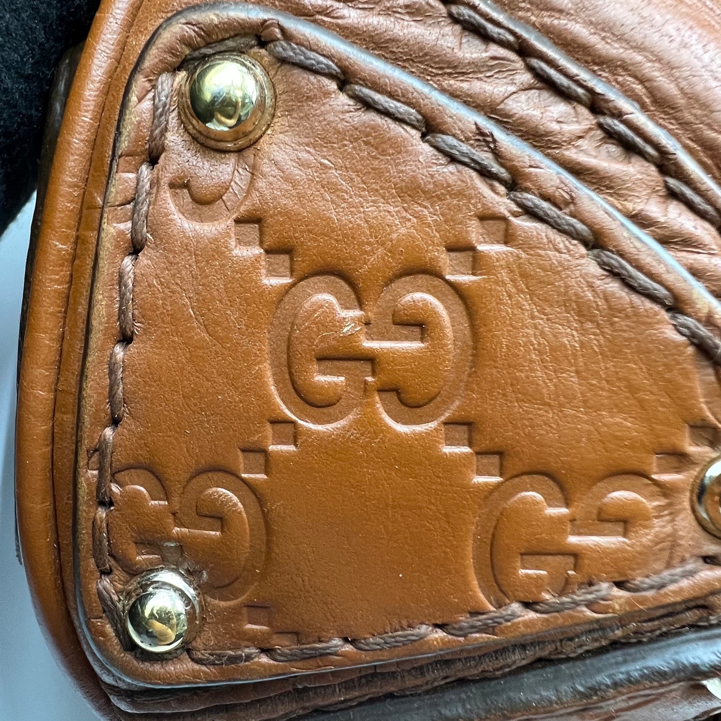 Gucci Brown Guccissima Indy Large Shoulder Bag