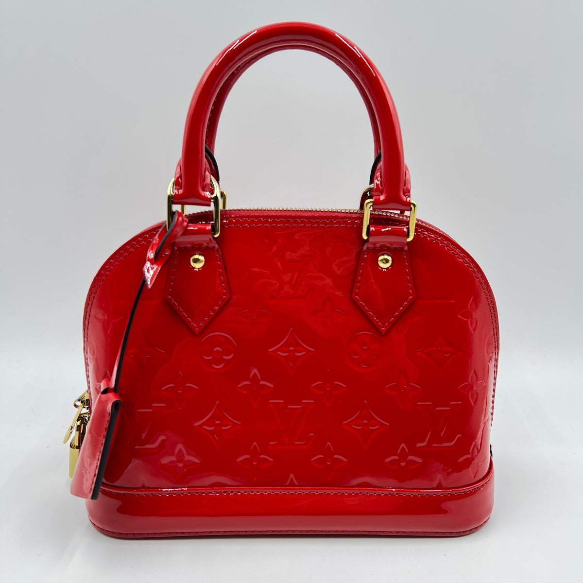 Louis Vuitton Vernis Patent Leather Alma BB Cherry