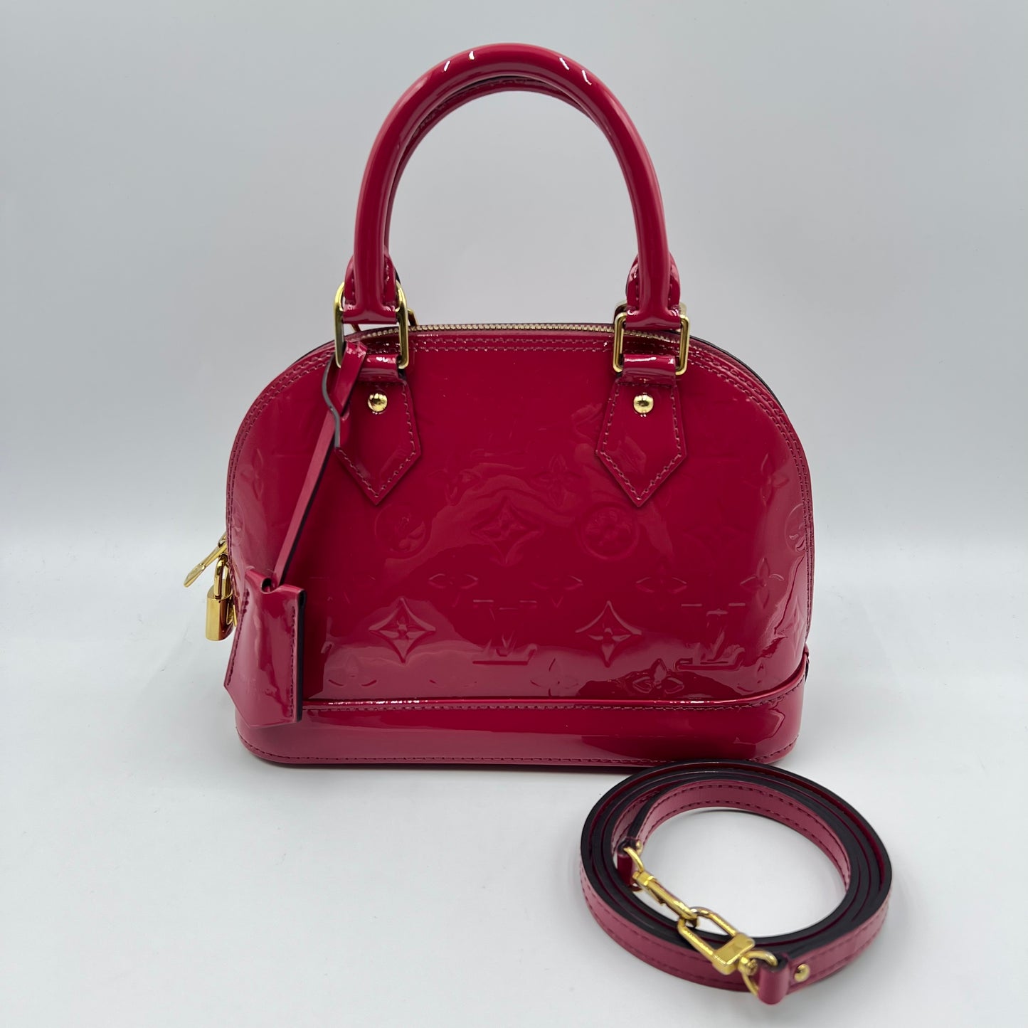 LOUIS VUITTON Vernis Alma BB Fushsia