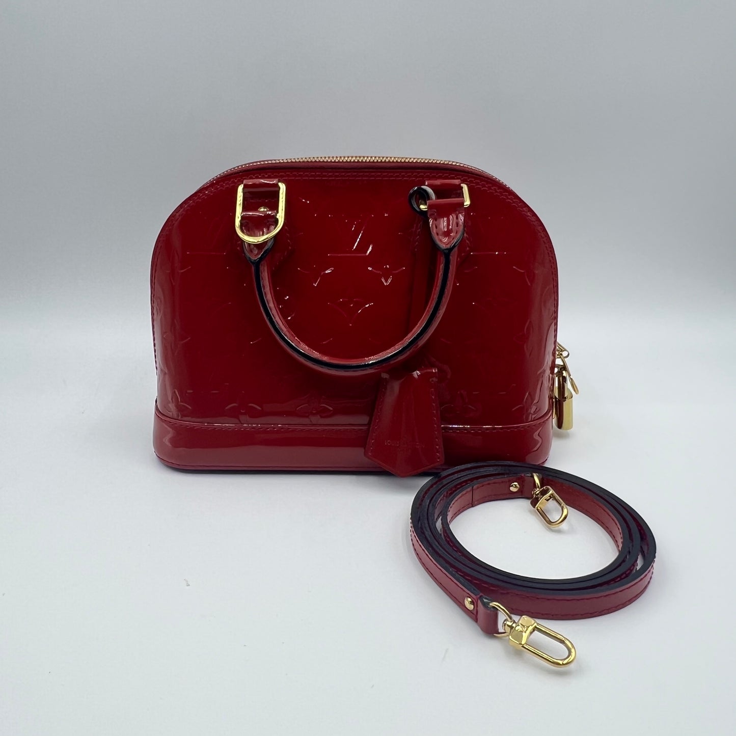 LOUIS VUITTON Vernis Alma BB Cherry Red