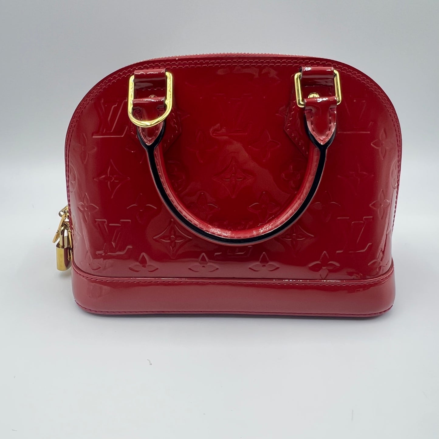 LOUIS VUITTON Vernis Alma BB Cherry Red