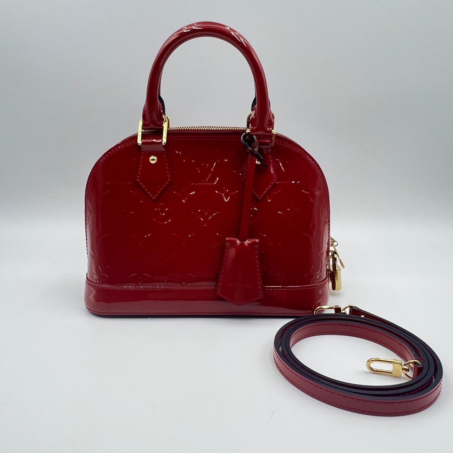 LOUIS VUITTON Vernis Alma BB Cherry Red