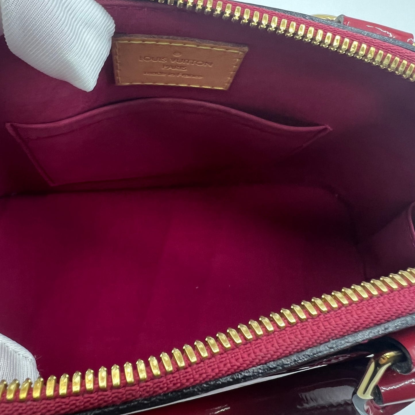LOUIS VUITTON Vernis Alma BB Cherry Red
