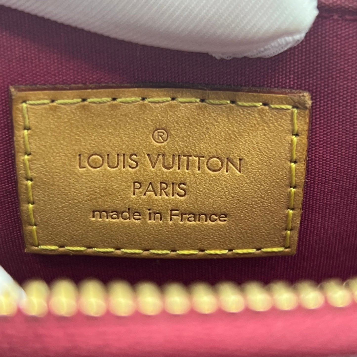 LOUIS VUITTON Vernis Alma BB Cherry Red