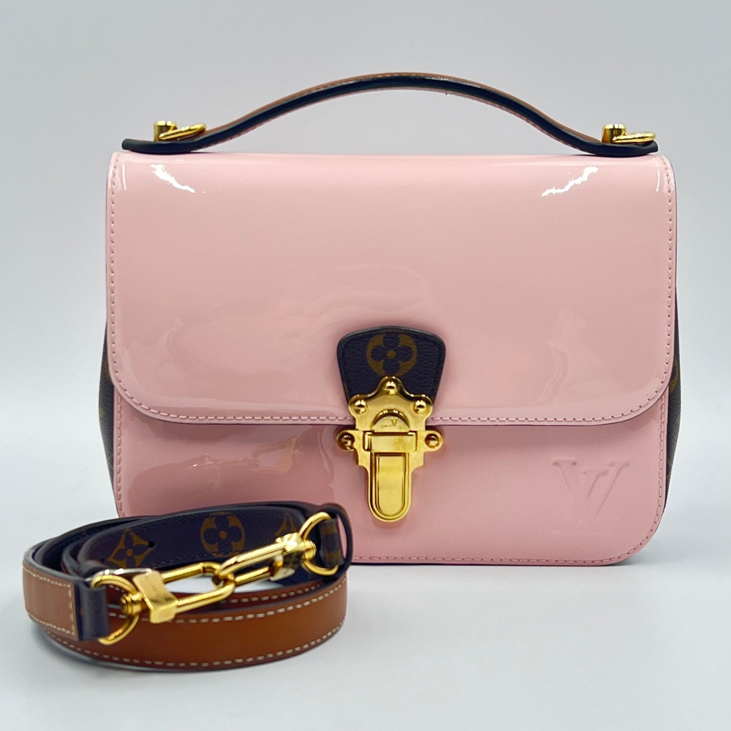 Louis Vuitton 2019 Miroir Vernis Cherrywood BB Pink