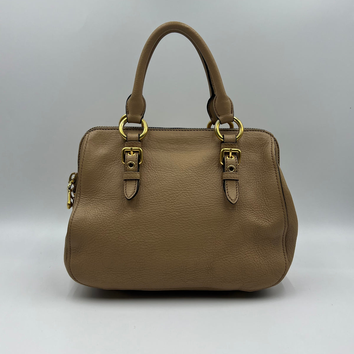 Miu Miu Madras leather handbag Beige — view 2 of 8 Madras leather handbag Beige, view 2 of 8