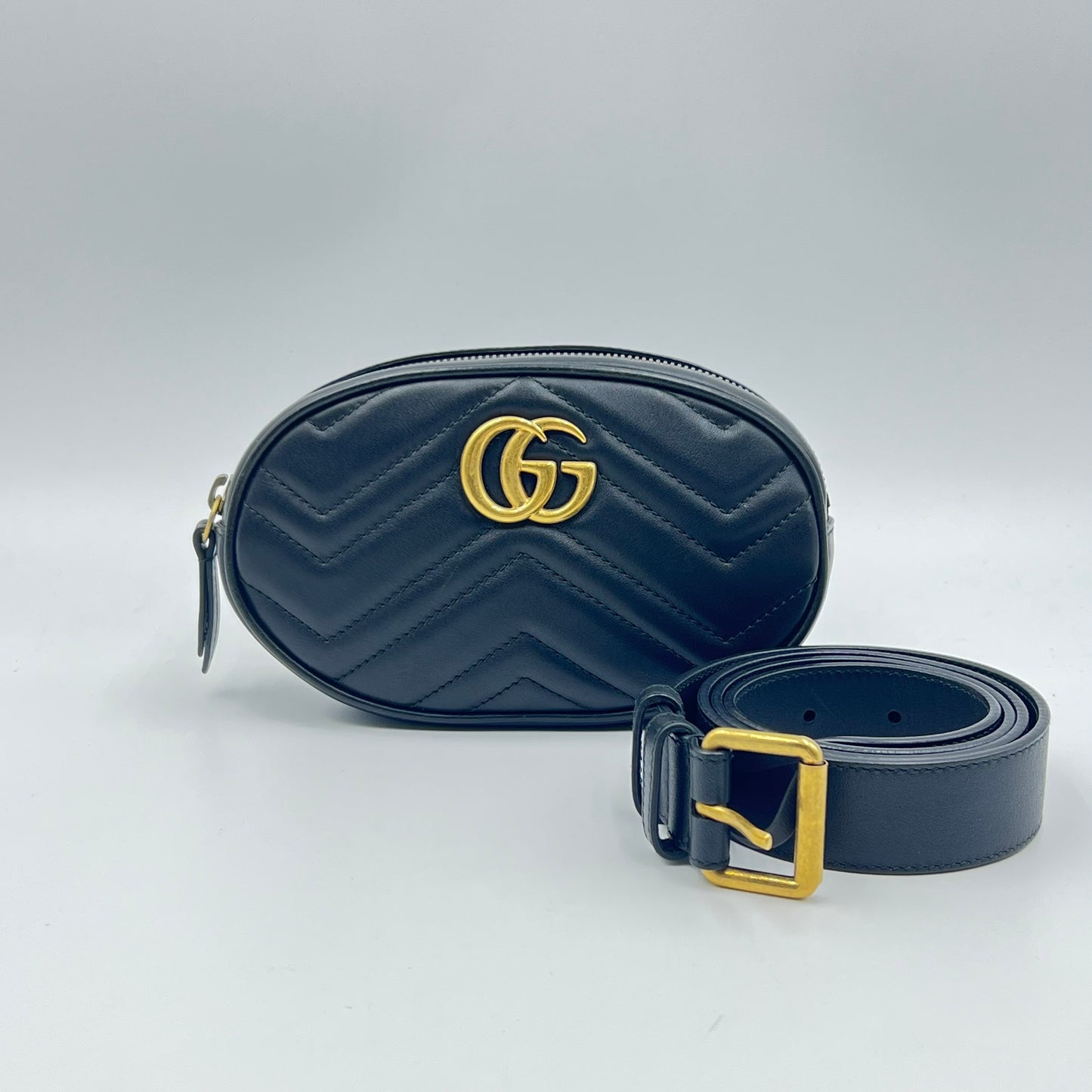 GG Marmont Belt Bag Black Size 85/34