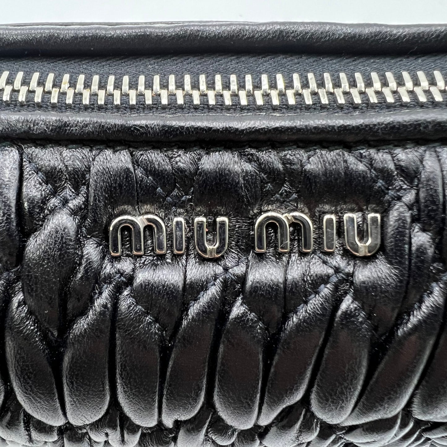 Matelassé Crystal Zip Pouch