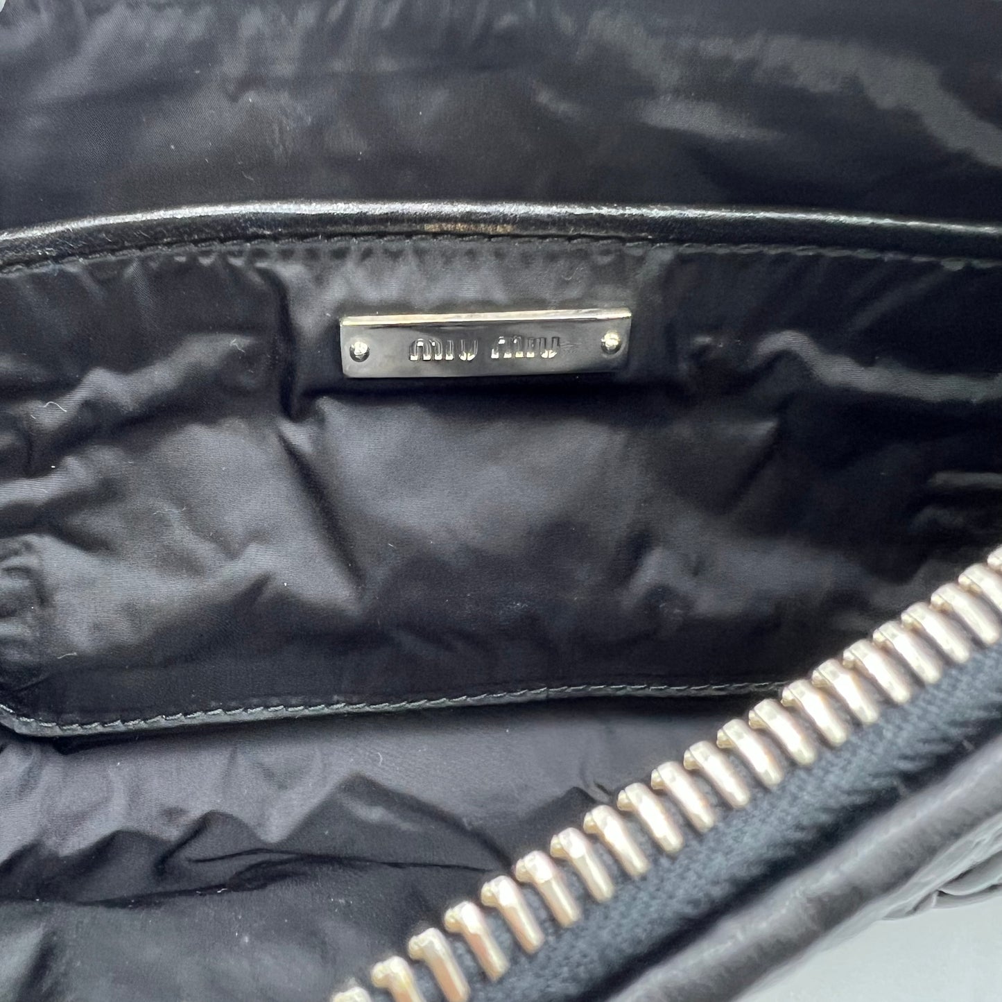 Matelassé Crystal Zip Pouch
