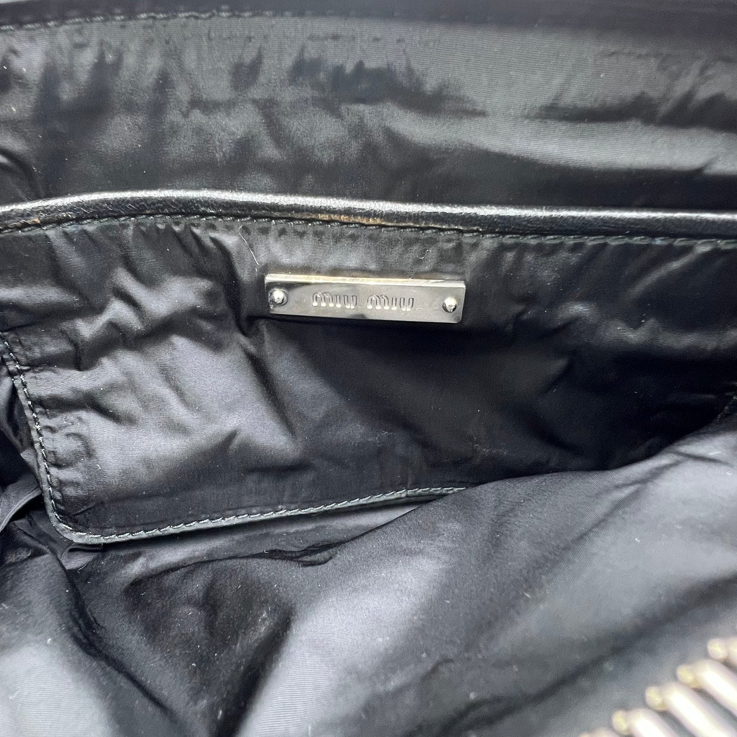 Matelassé Crystal Zip Pouch