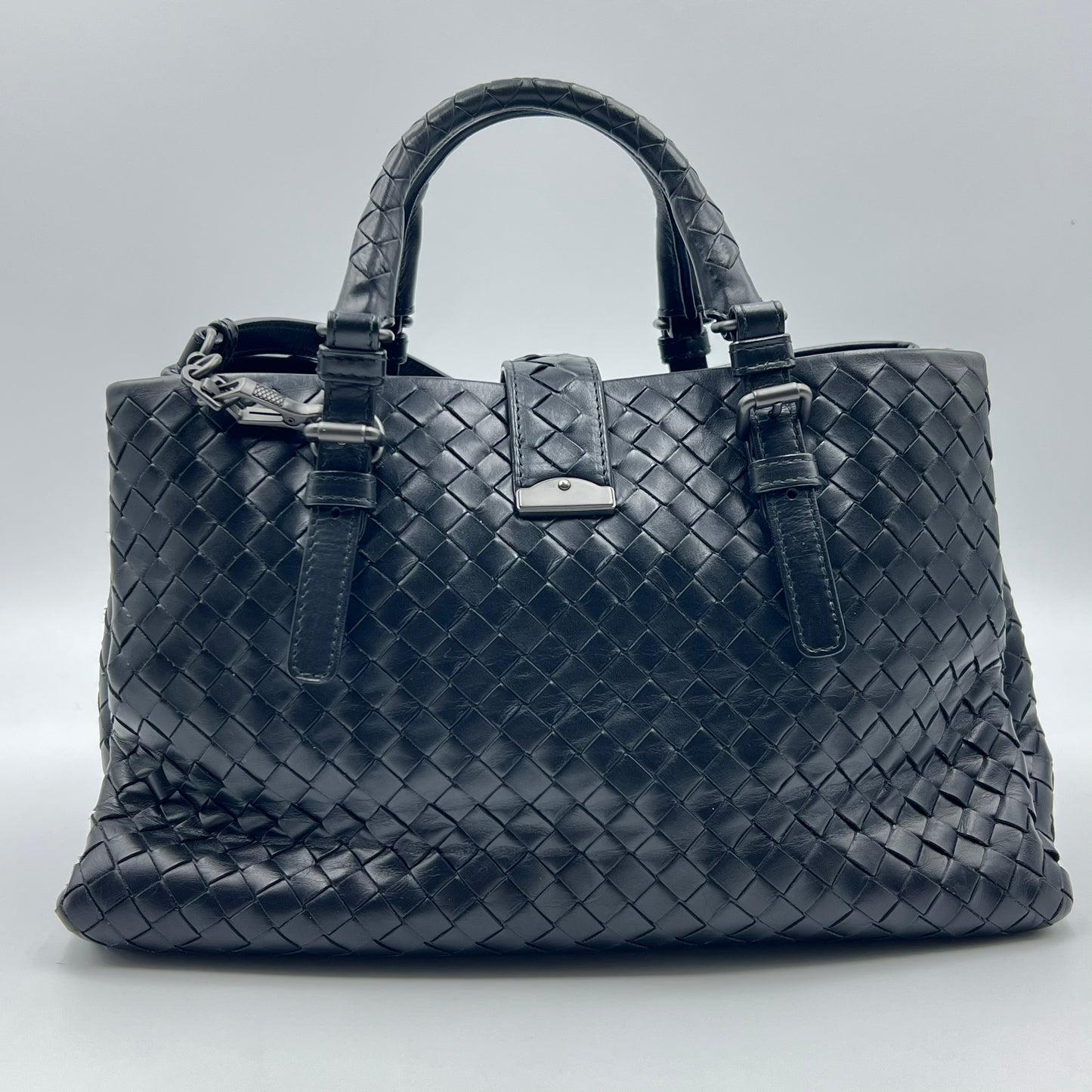 Intrecciato Roma Small Black