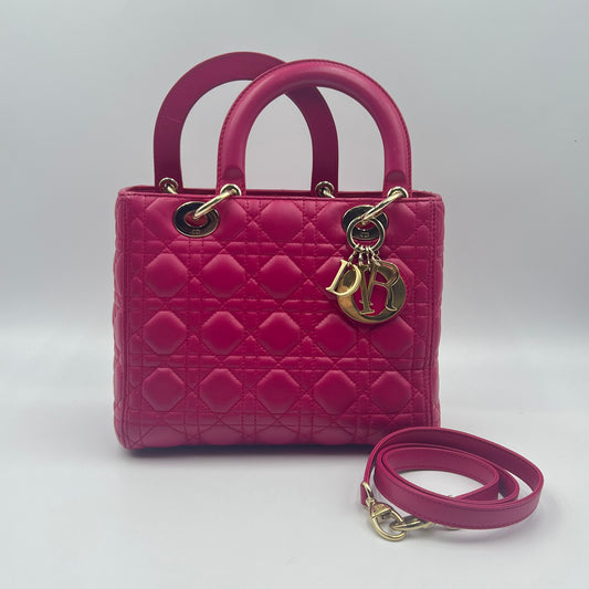Cannage Lady Dior Medium Pink
