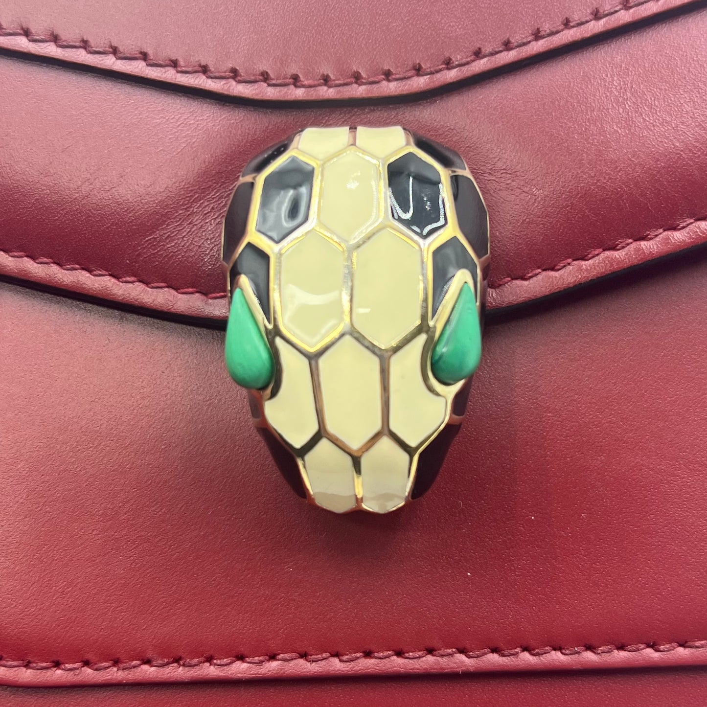 Serpenti Forever Square Shoulder Bag Leather