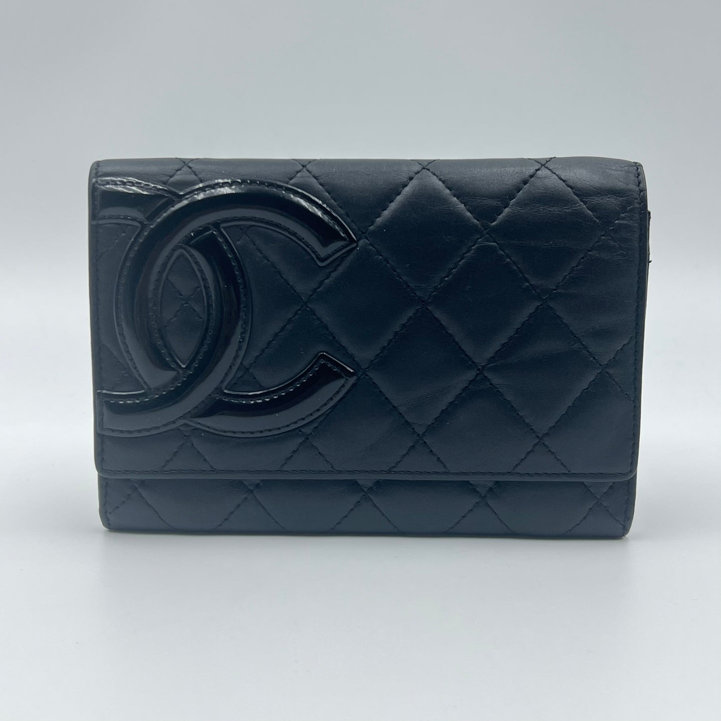 Black Quilted Cambon Leather Wallet bifold