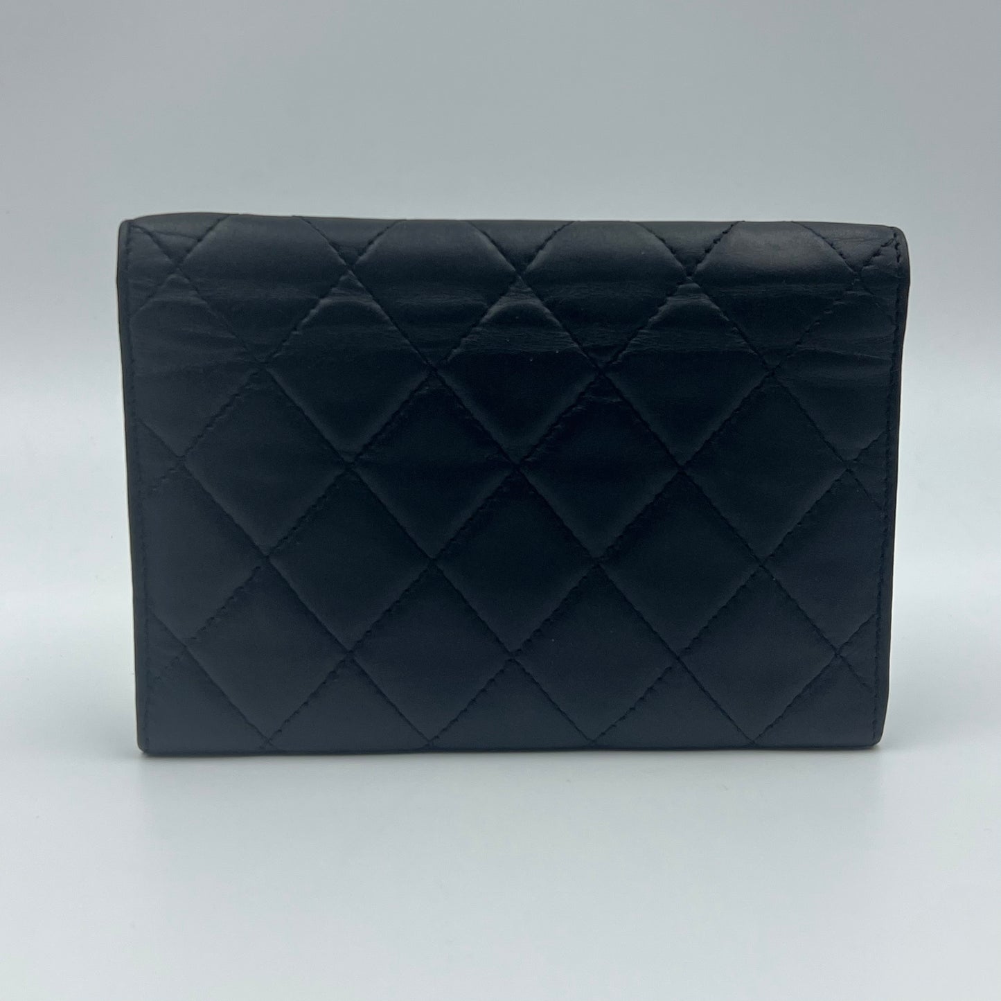 Black Quilted Cambon Leather Wallet bifold