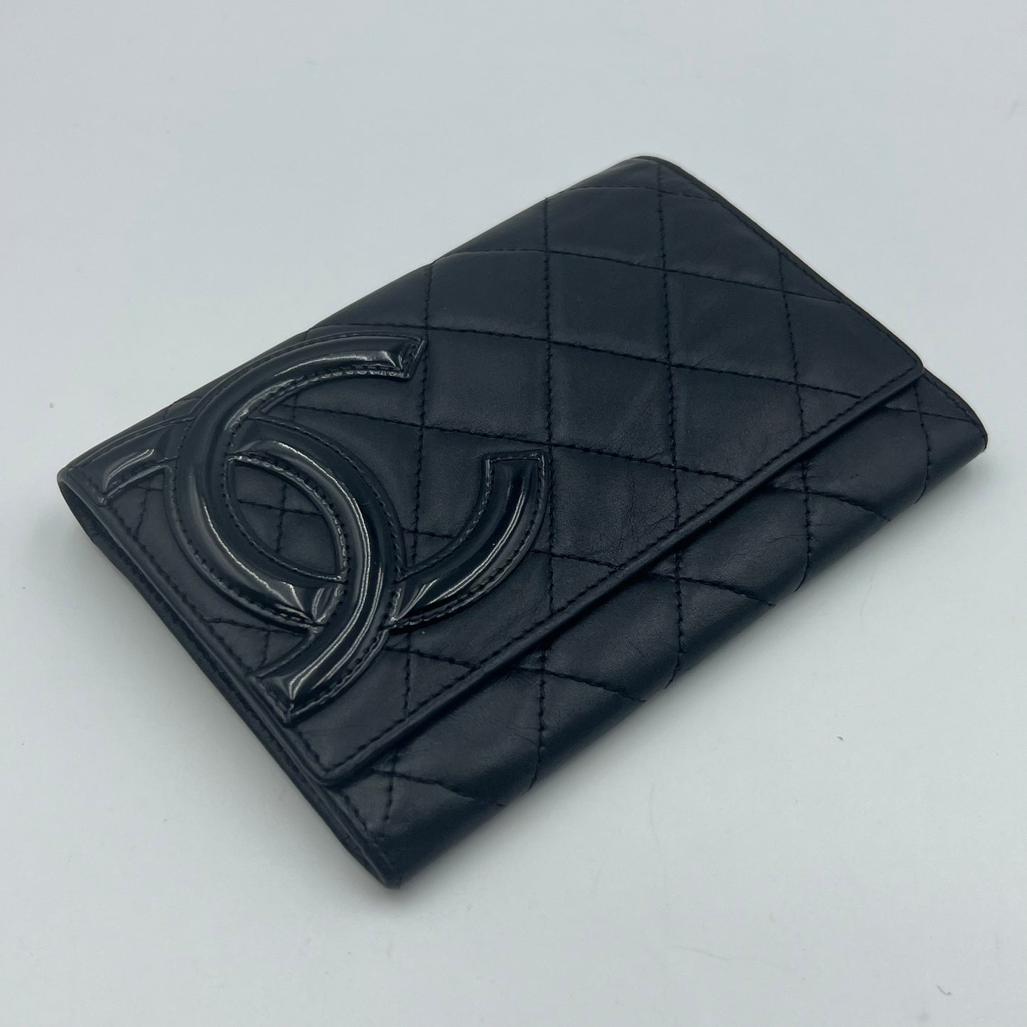 Black Quilted Cambon Leather Wallet bifold