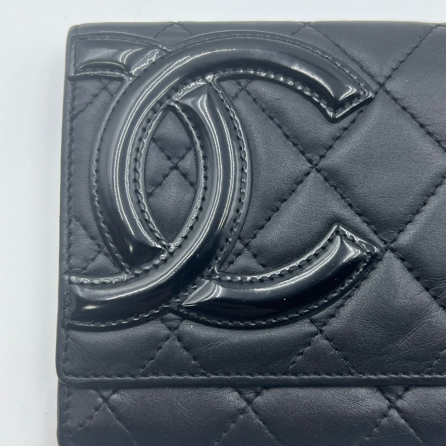 Black Quilted Cambon Leather Wallet bifold