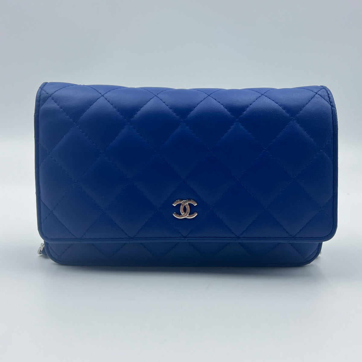 Chanel Classic Quilted Wallet On Chain Blue