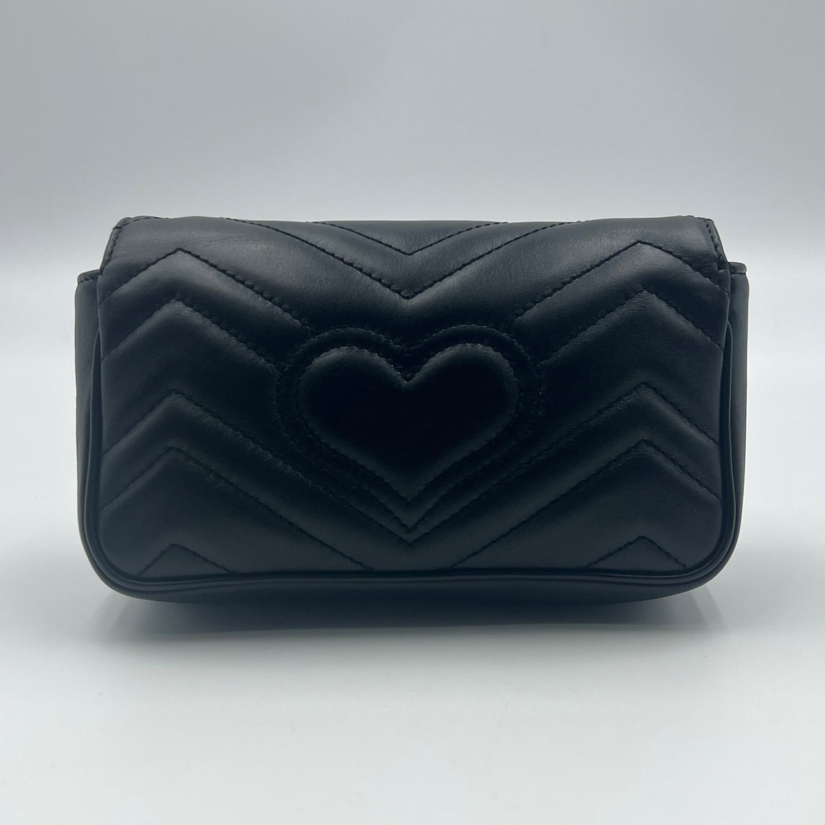 Gucci Calfskin Matelasse Super Mini GG Marmont Shoulder Bag Black — view 2 of 8 Calfskin Matelasse Super Mini GG Marmont Shoulder Bag Black, view 2 of 8
