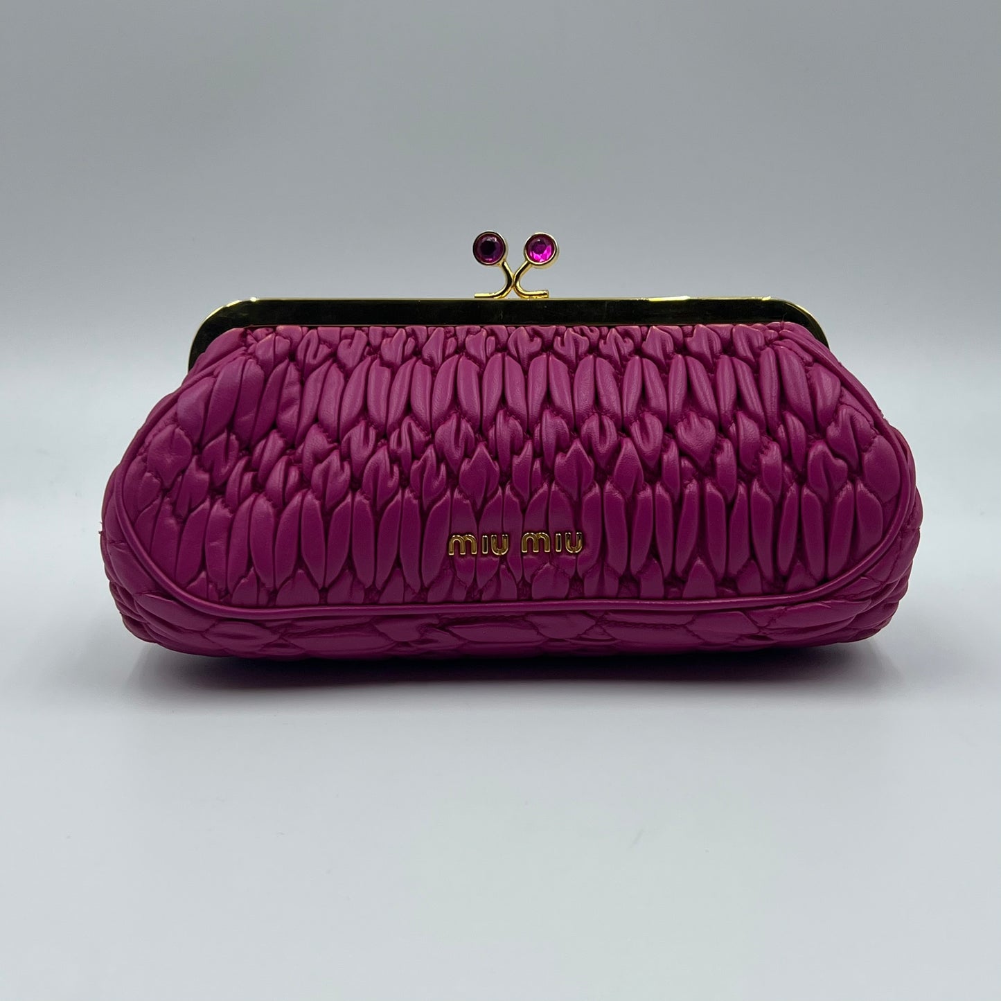 Matelassé Evening Clutch Bag In Pink