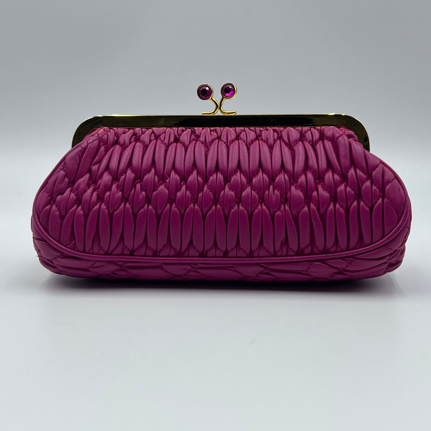 Matelassé Evening Clutch Bag In Pink