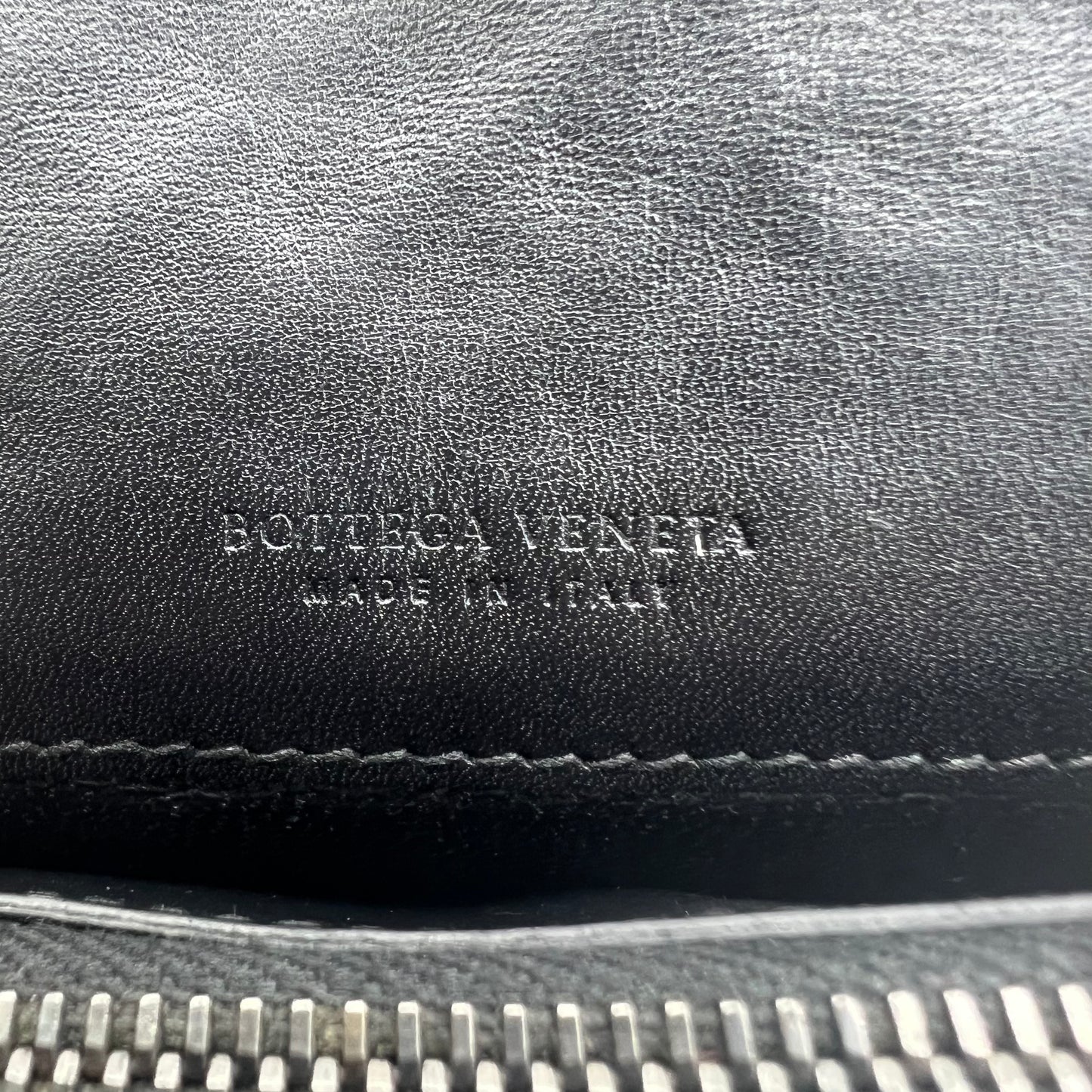 Nappa Intrecciato Flap Wallet Black with pouch