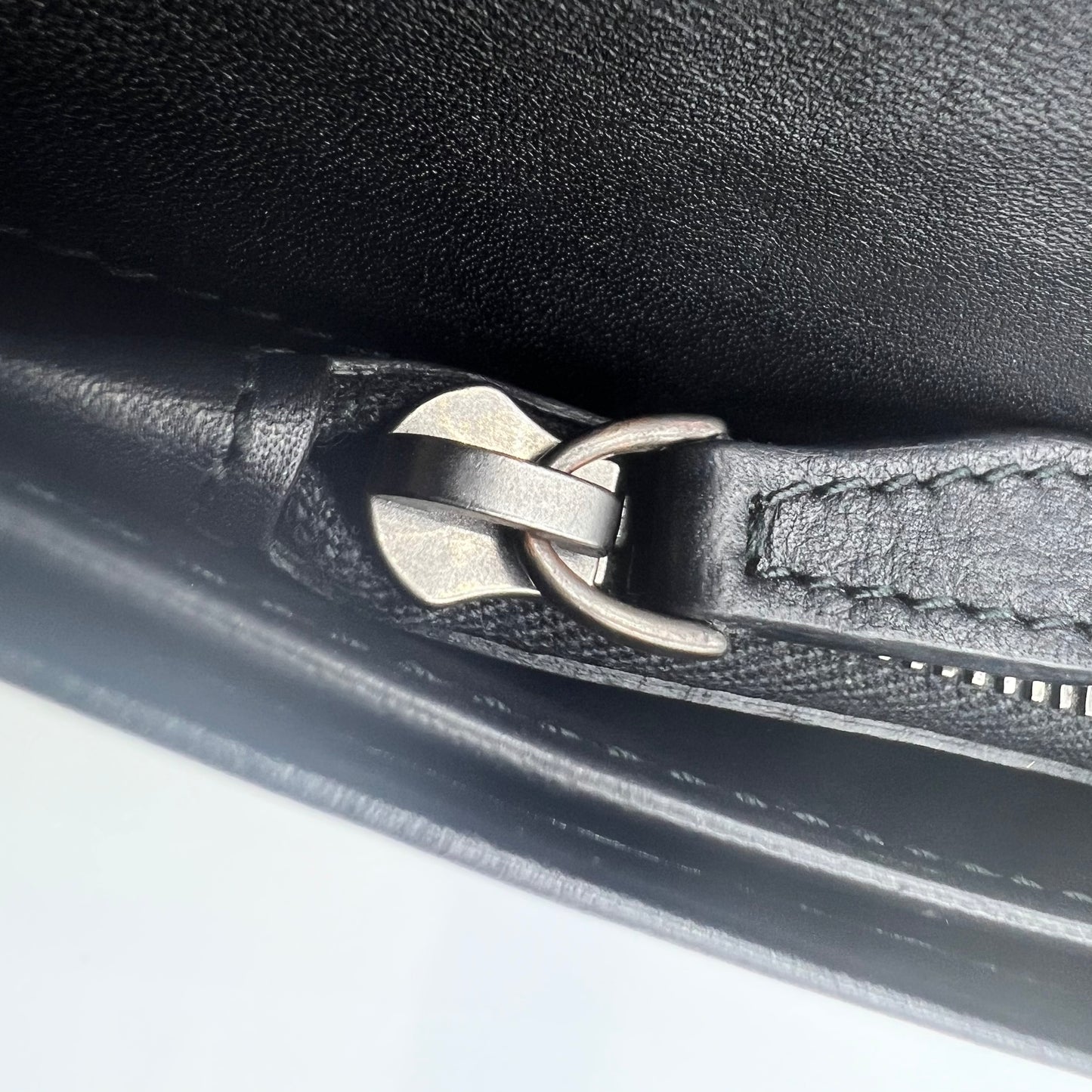 Nappa Intrecciato Flap Wallet Black with pouch
