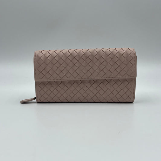 INTRECCIATO LEATHER WALLET BABY PINK