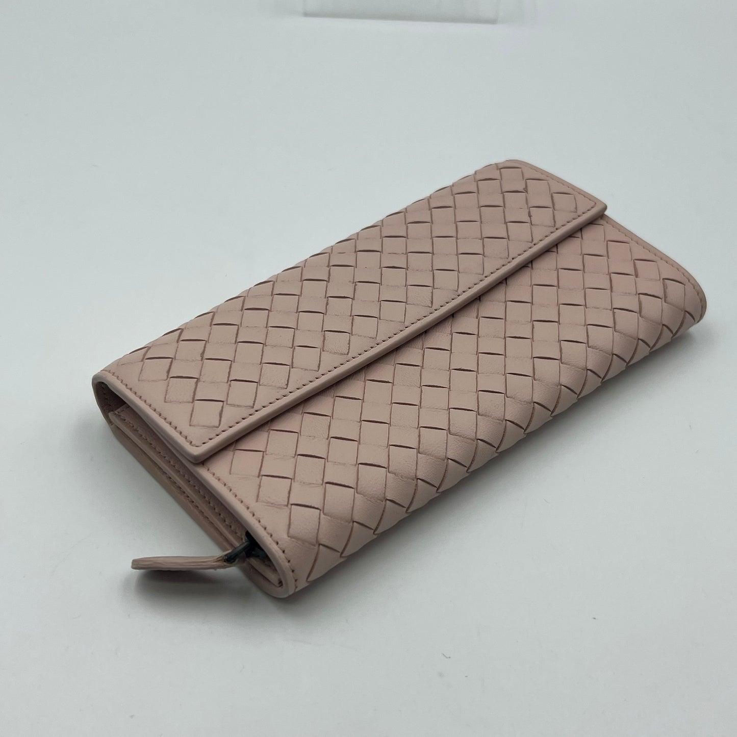 INTRECCIATO LEATHER WALLET BABY PINK