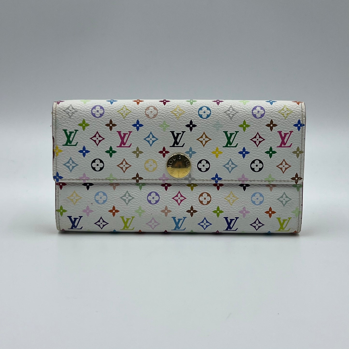 Monogram Multicolor Sarah Wallet White