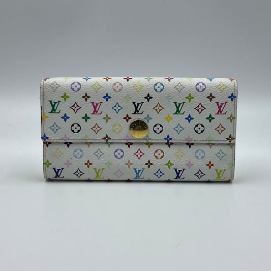 Monogram Multicolor Sarah Wallet White