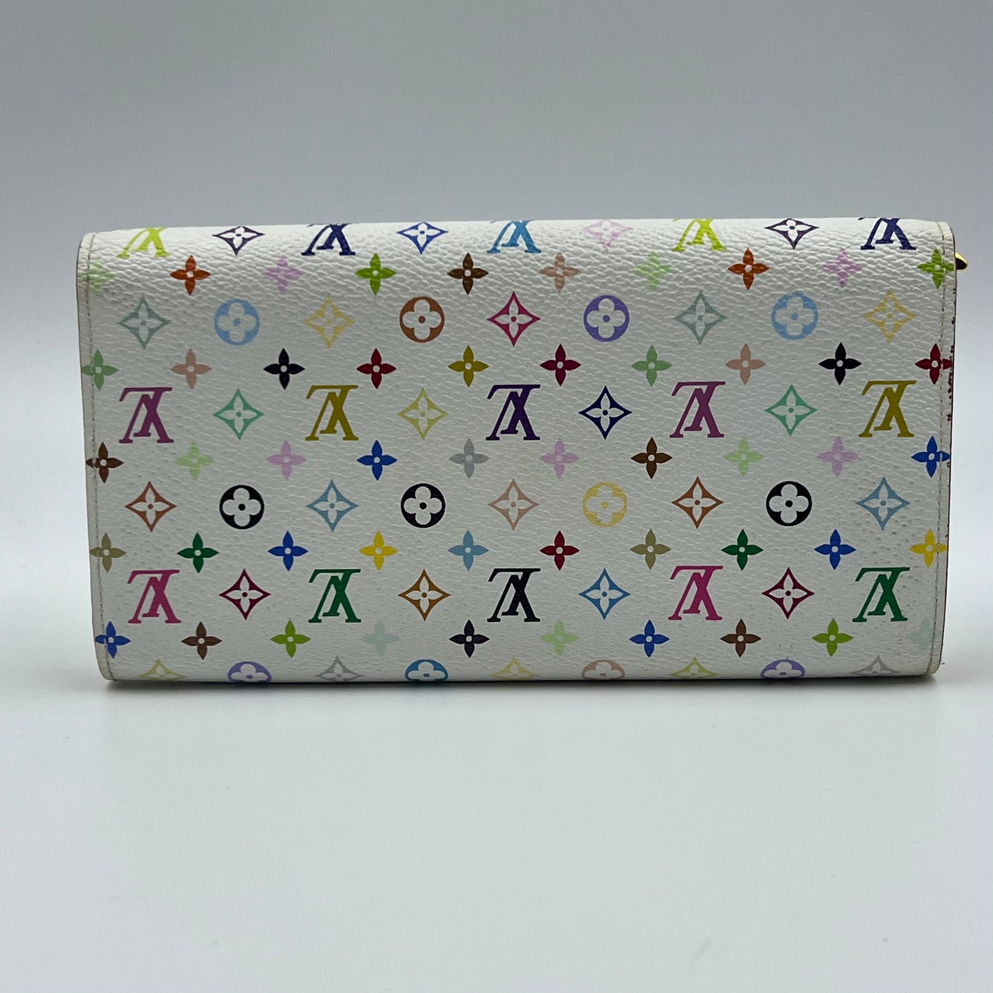 Monogram Multicolor Sarah Wallet White