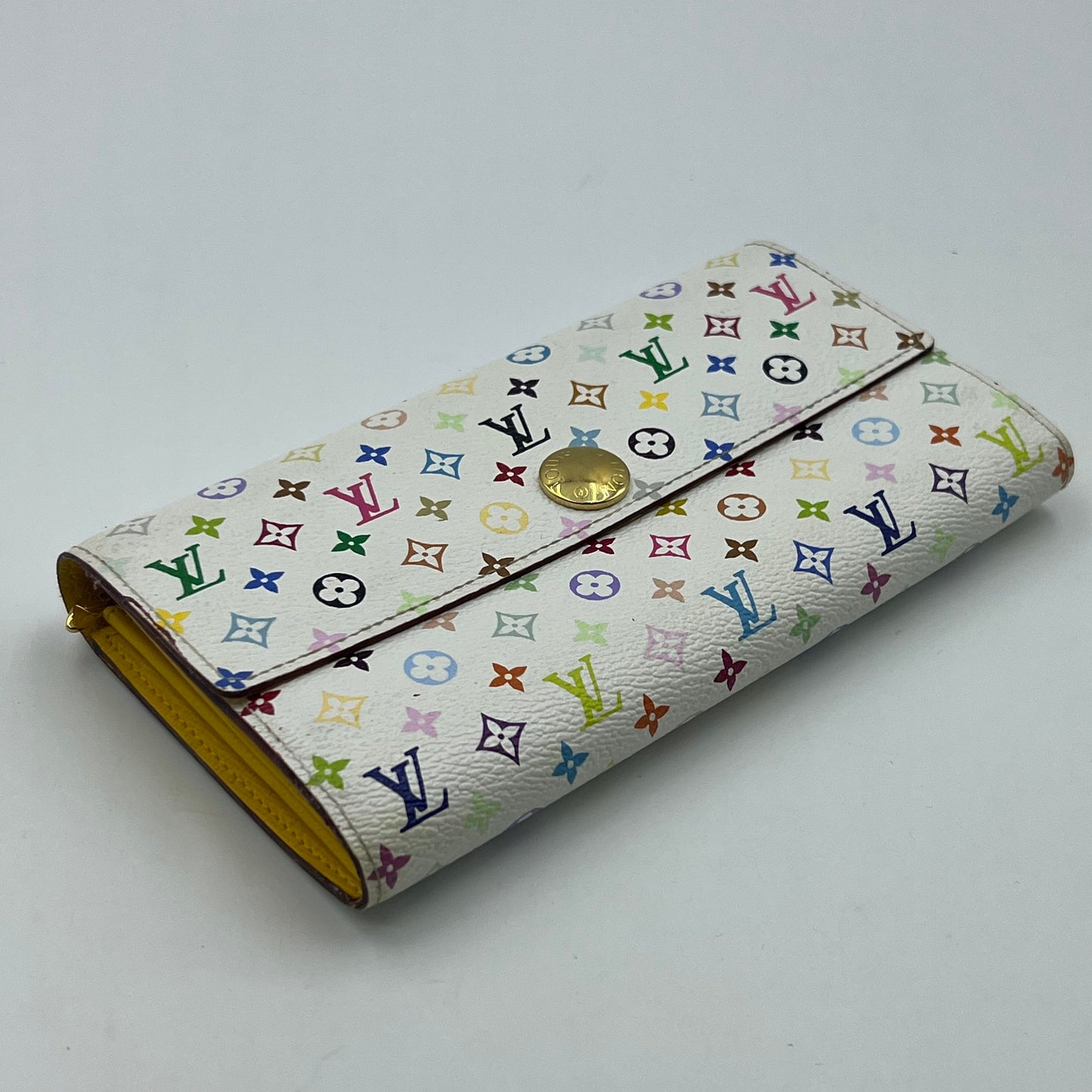 Monogram Multicolor Sarah Wallet White
