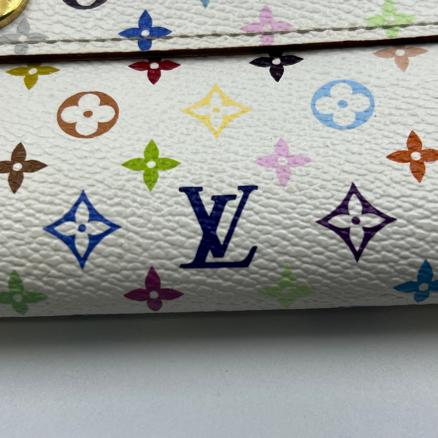 Monogram Multicolor Sarah Wallet White