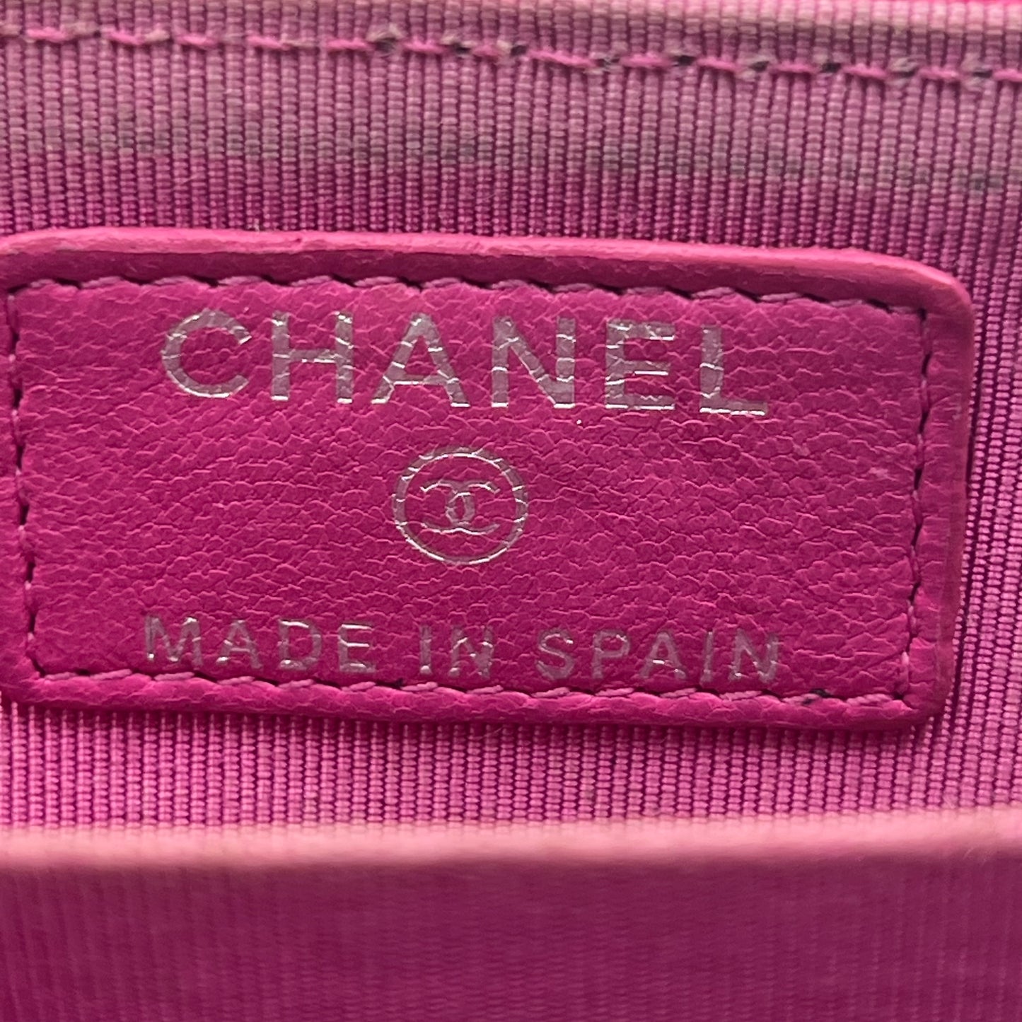Lambskin Quilted Zip Coin Purse Pink