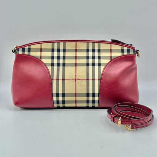 Haymarket Check Small Chichester Crossbody Clutch Red