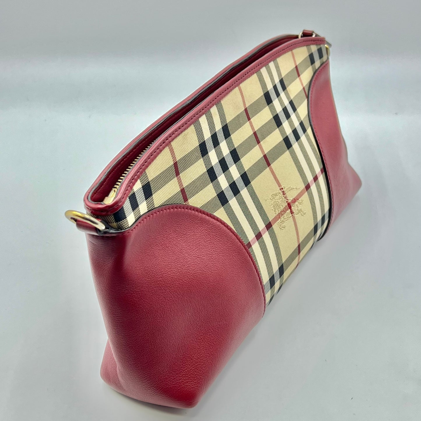 Haymarket Check Small Chichester Crossbody Clutch Red