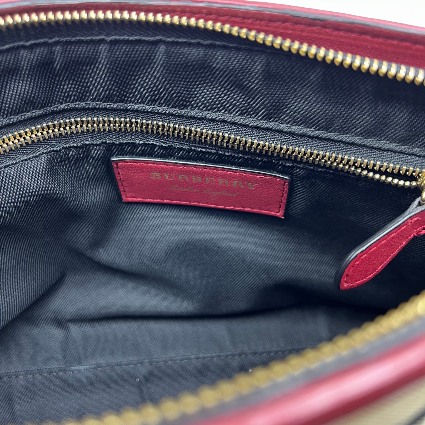 Haymarket Check Small Chichester Crossbody Clutch Red